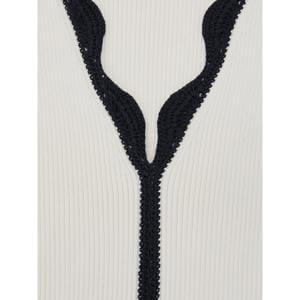 REISS Freya Scallop-Trim Rib-Knit Vest